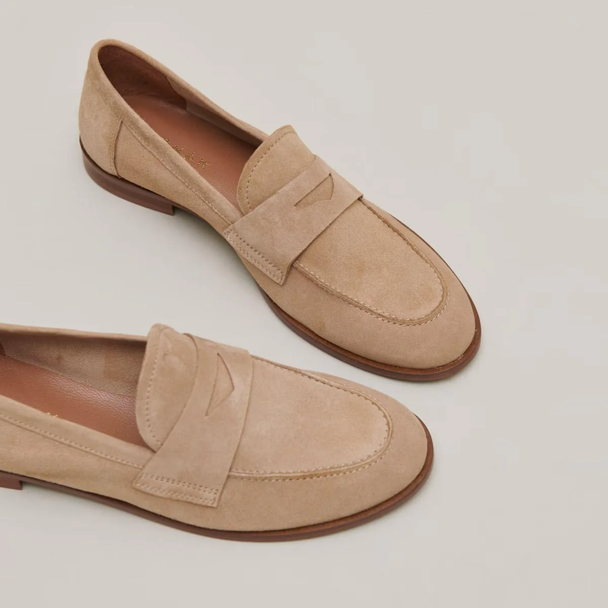 Jonak | Thelma Velours Moccasins - Goat Leather Camel - Image 5