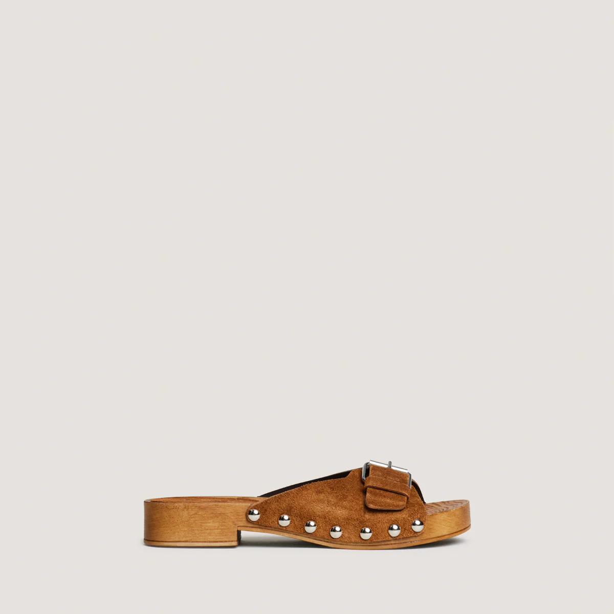 Jonak | Enora Leather Mules with Rivets Cognac