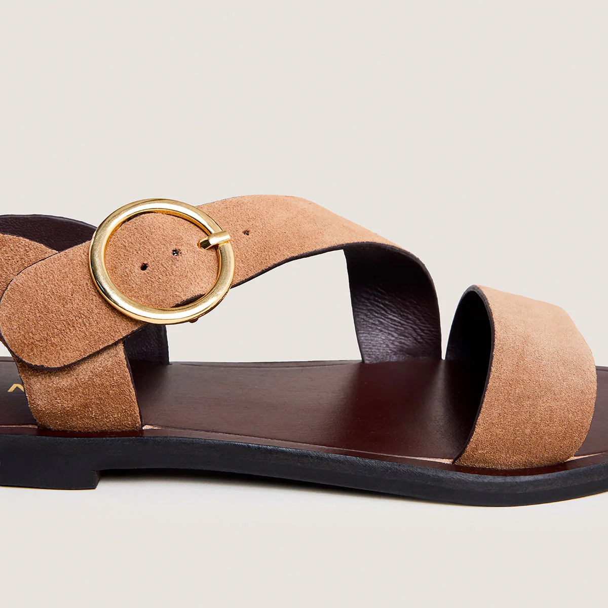 Jonak | Plagettes Welbi Sandal in Crust Leather Taupe - Image 3