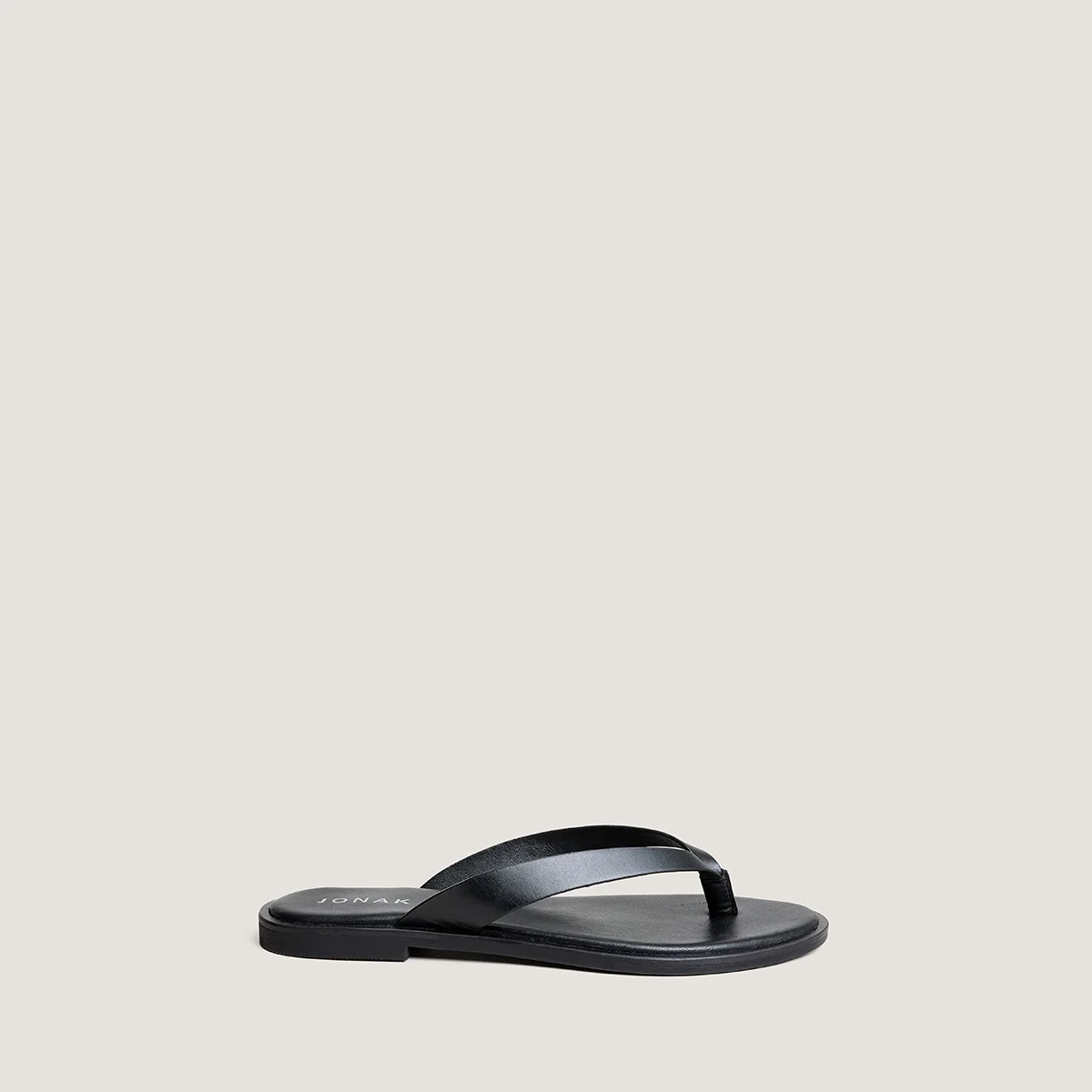 Jonak | Plagettes Witty Cuir - Black Buffalo Leather Sandal