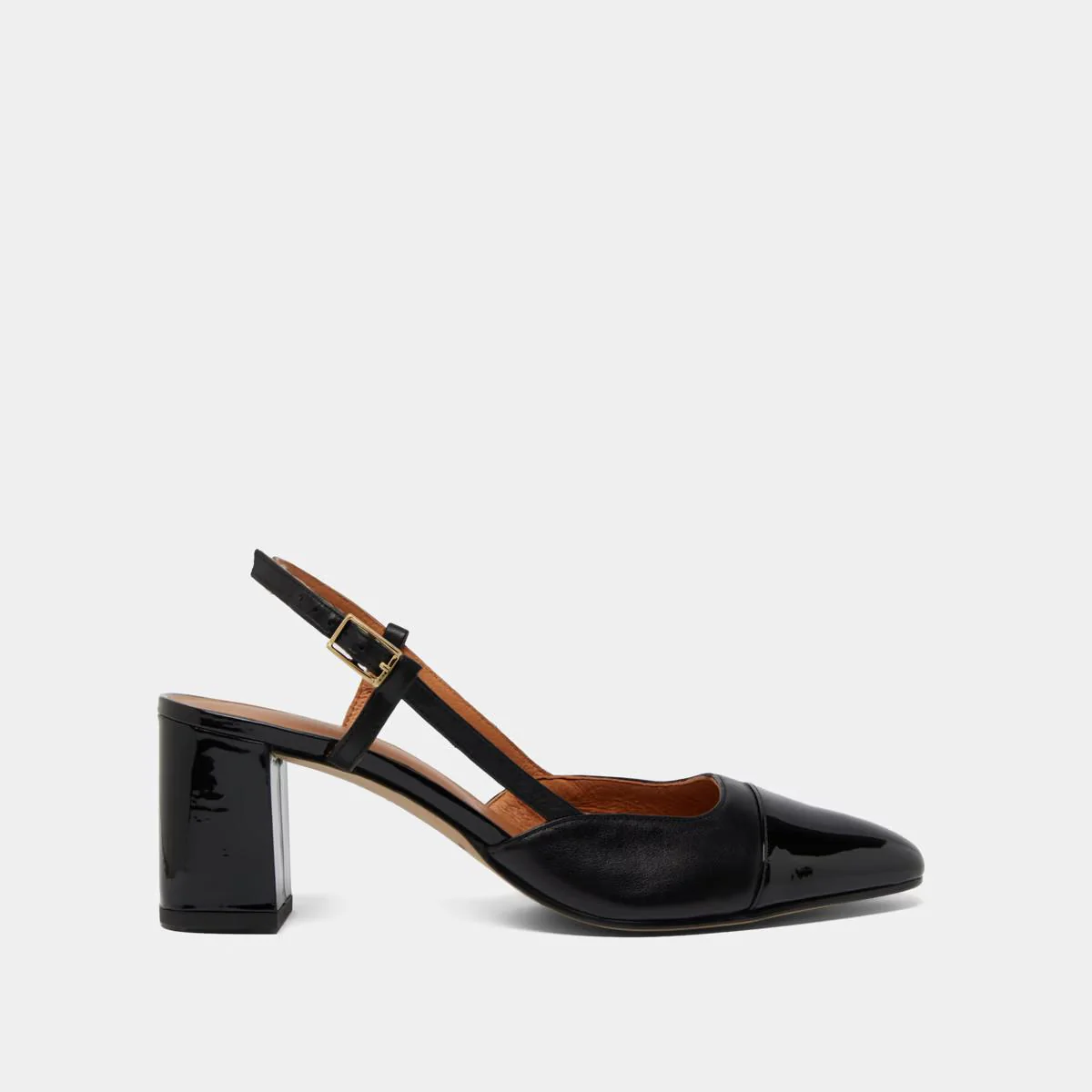 Jonak | Salomes Patent and Leather Heels - Black Noir-Noir - Image 2