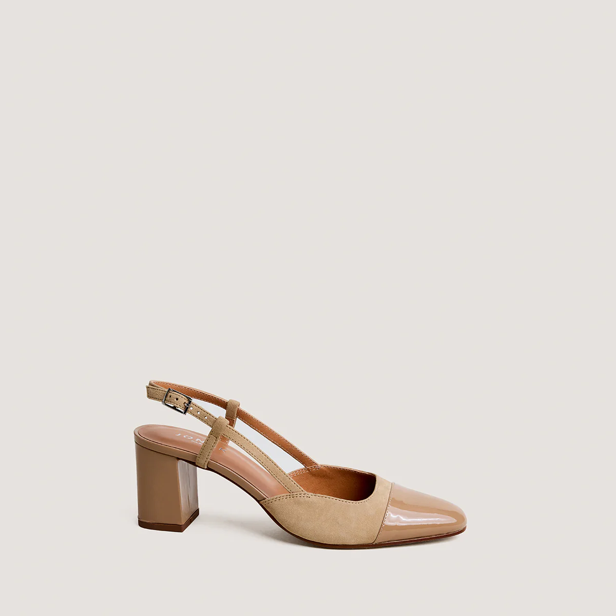 Women Sandals Premium Patent Vernis And Velour - Camel Camel-Camel - Image 2