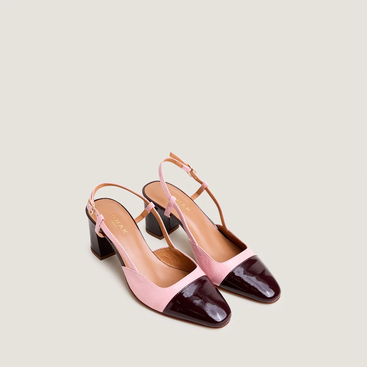 Jonak | Salomes/Babies Dhapop Vernis - Bordeaux Rose Patent Bordeaux-Rose-Petale - Image 3