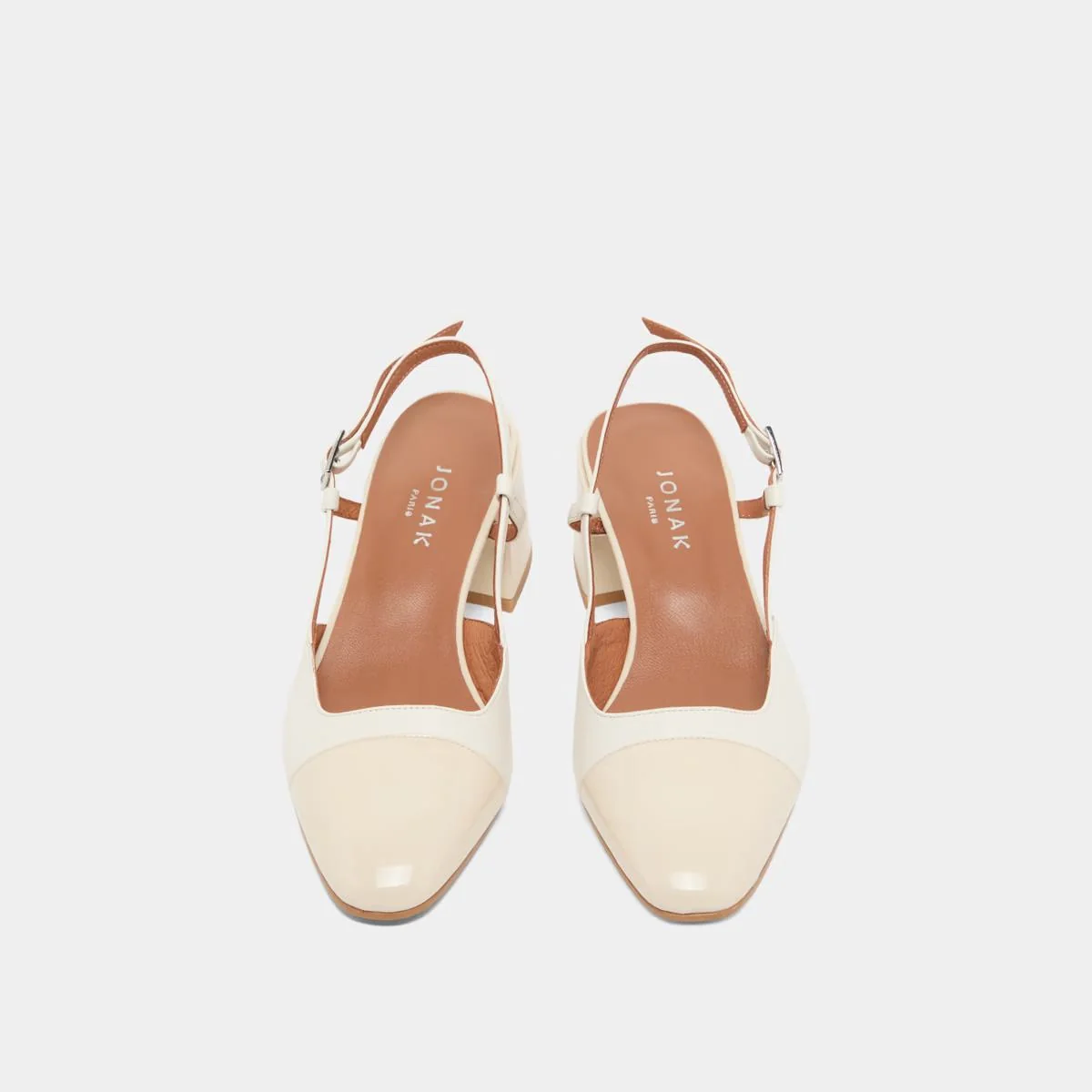 Jonak | Dhapopy Open Babies - Vernis & Ecru Leather Ecru-Ecru - Image 8