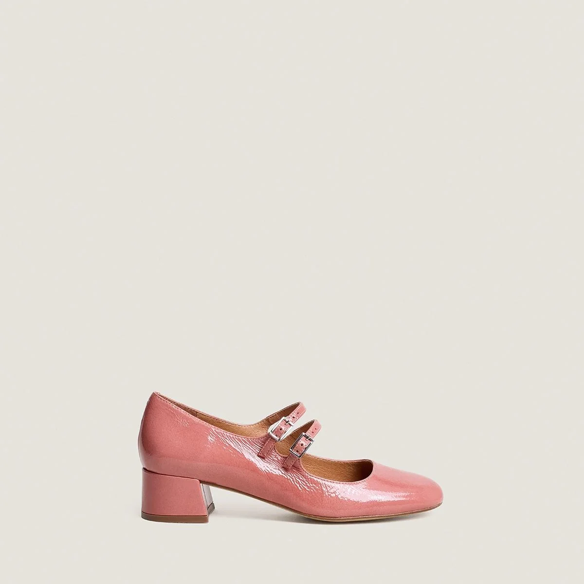 Women's Block Heel Sandal Patent Leather - Old Rose Vieux-Rose - Image 2