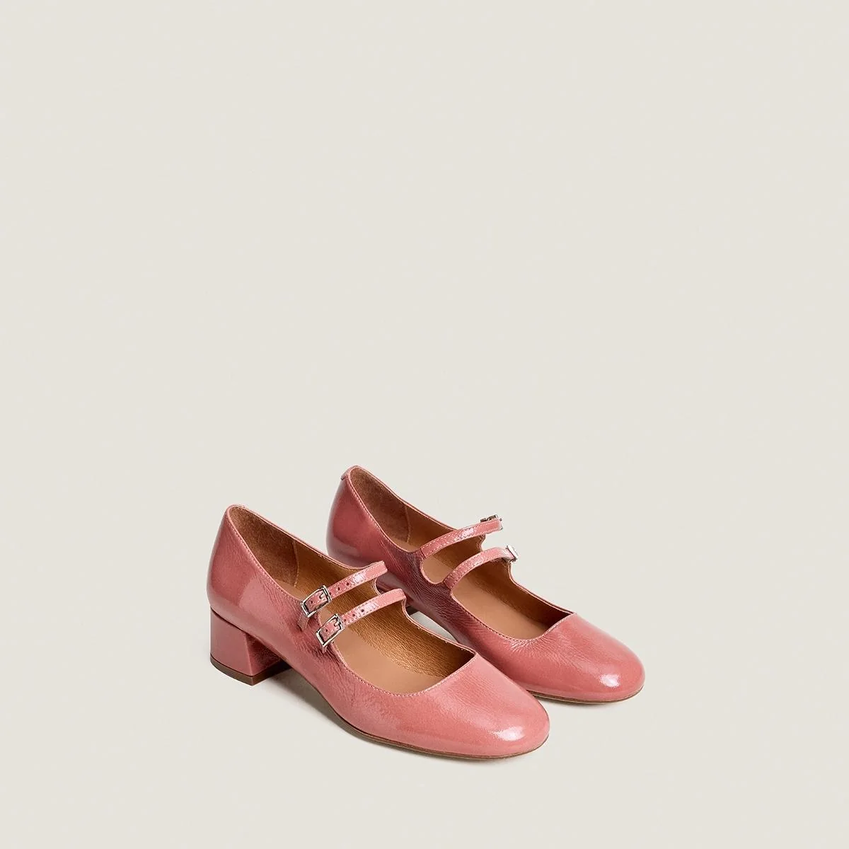 Women's Block Heel Sandal Patent Leather - Old Rose Vieux-Rose - Image 3