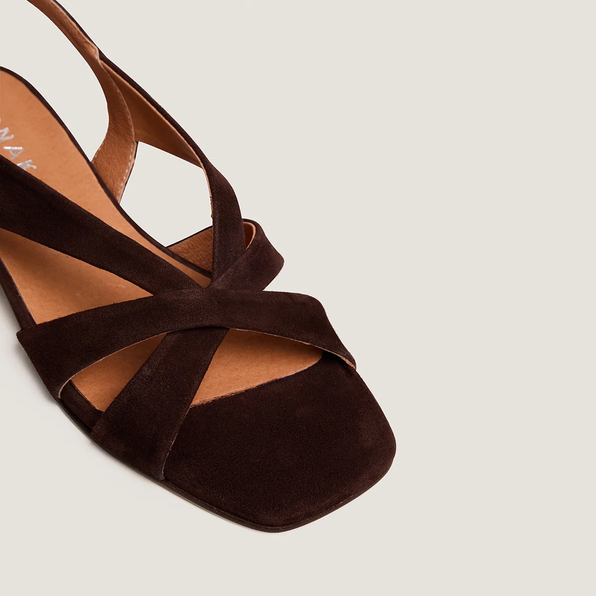 Jonak | Alphonse Velvet Low-Heel Sandal - Brown - Image 3