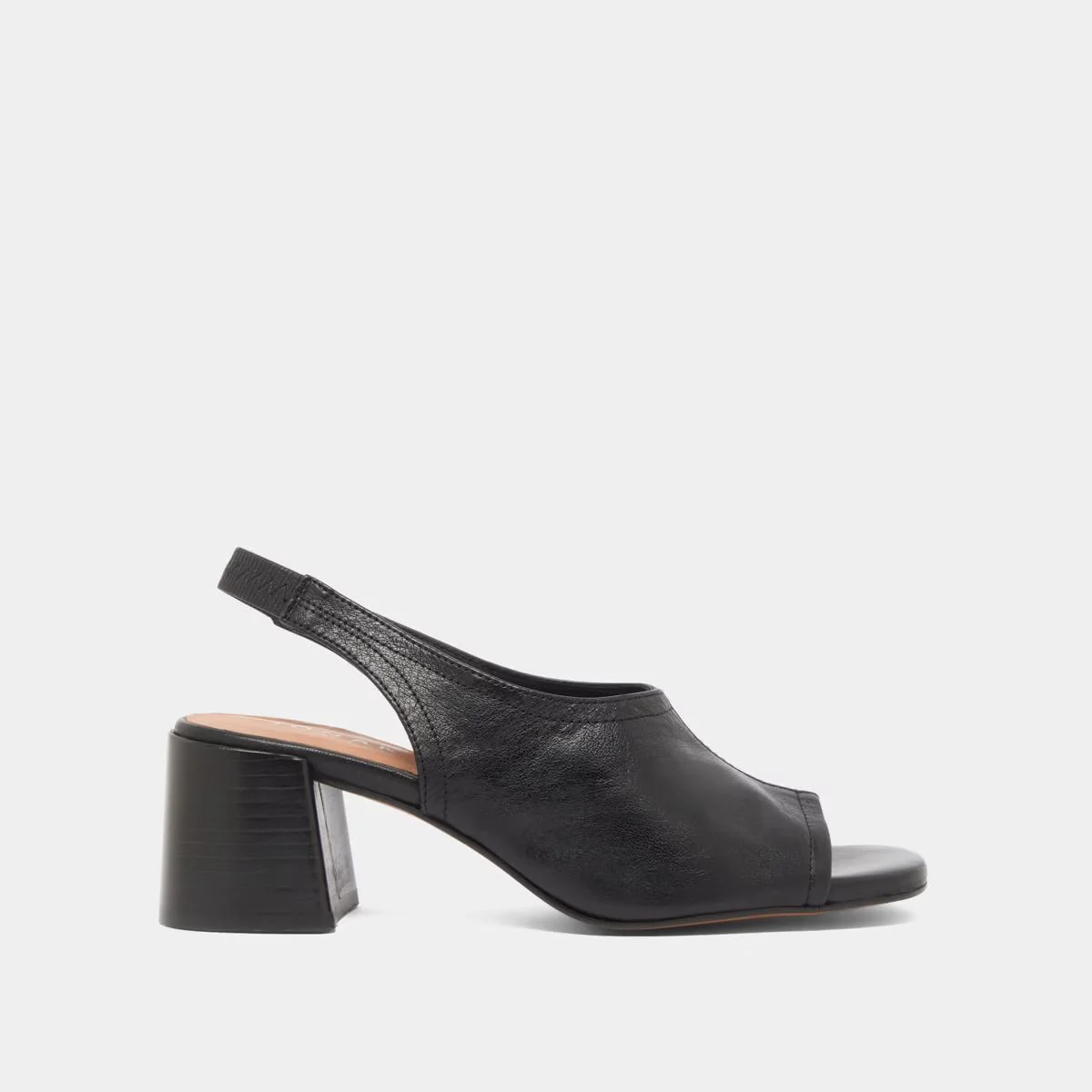 Jonak | Brownie Leather Stacked-Heel Slingback Sandals - Black - Image 2