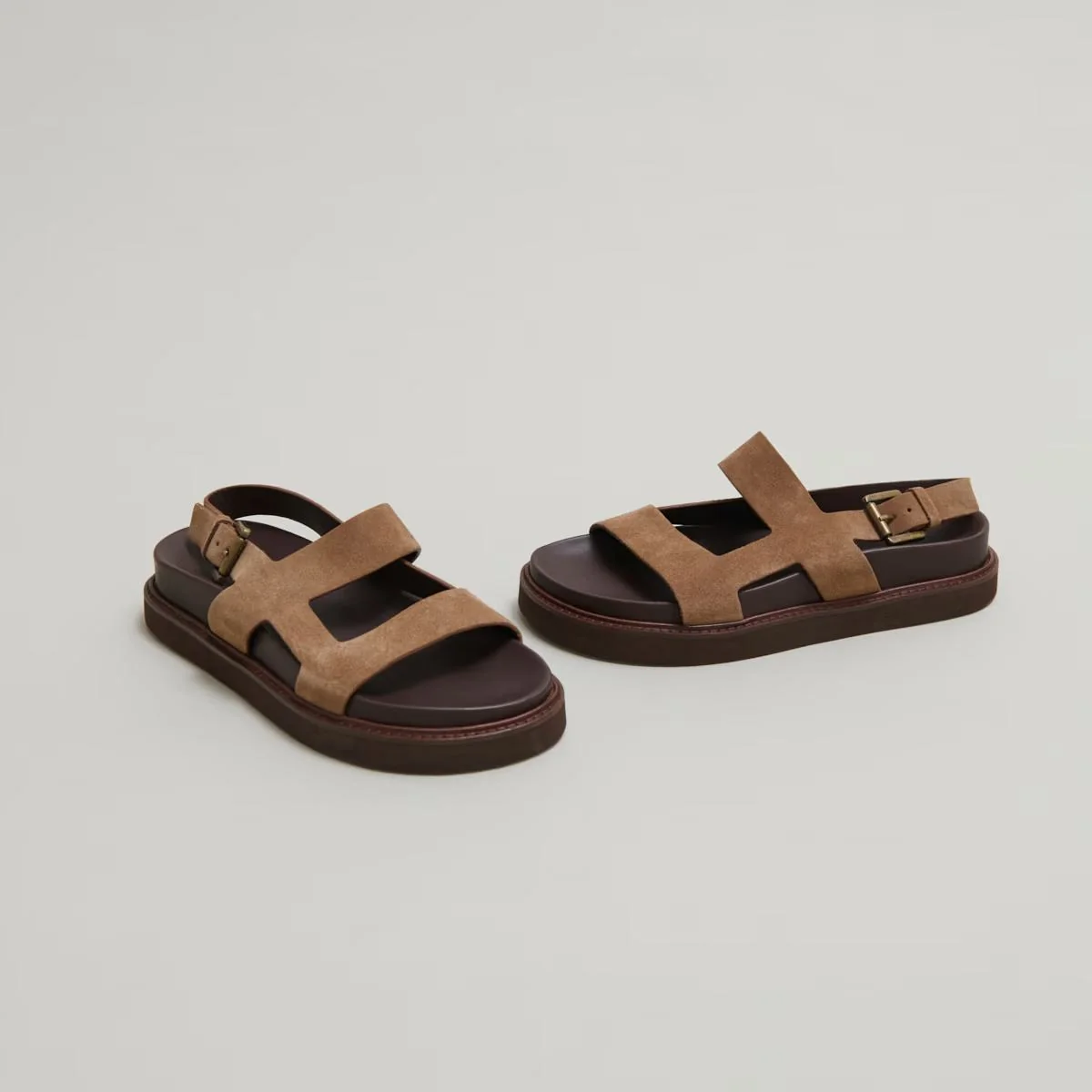 Jonak | Lagune Crust Leather Sandal - Taupe