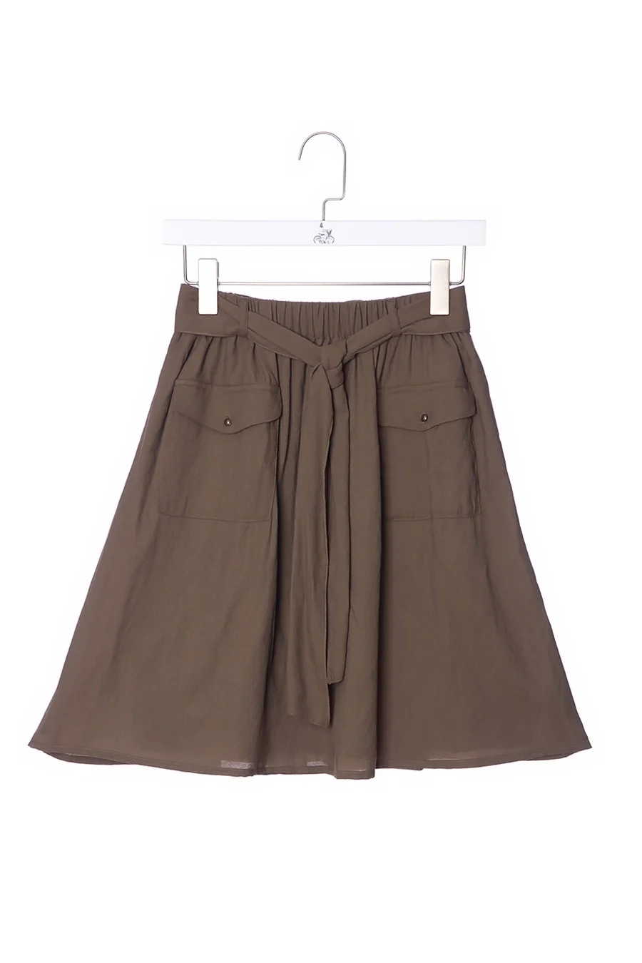 Sessun | Zabriskie Crepe Skirt - Navy with Pockets & Tie Belt - Image 6