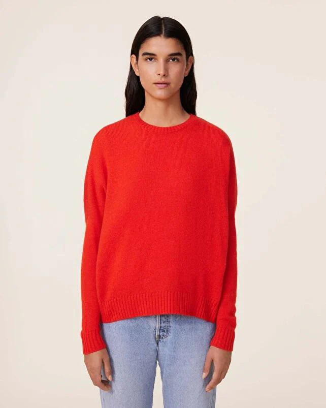 Kujten | Amelie Oversized Cashmere Pullover - Orange-Rosso - Image 2