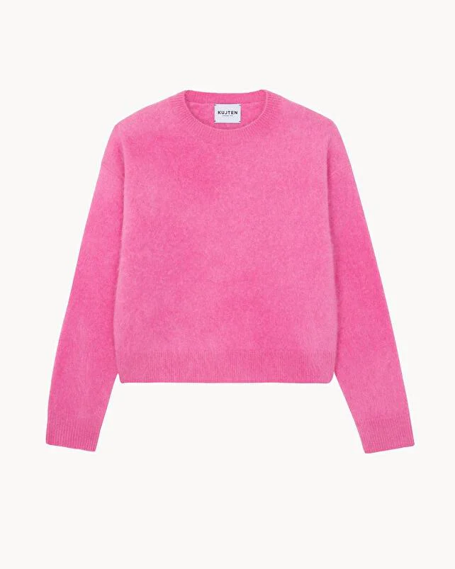 Kujten | Loty Cashmere Pullover - Brushed Fuchsia Fuchsia-Fluffy - Image 4