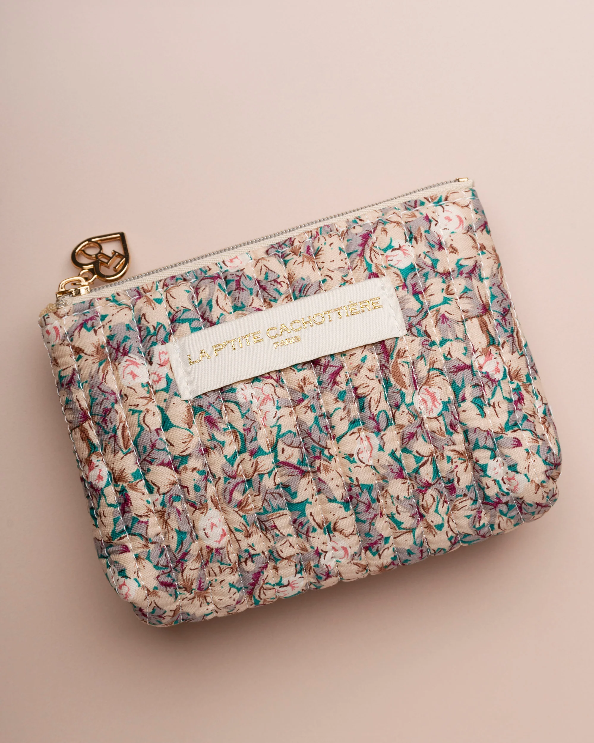 LA Ptite Cachottiere | Crescent Pouch in Leather Beige