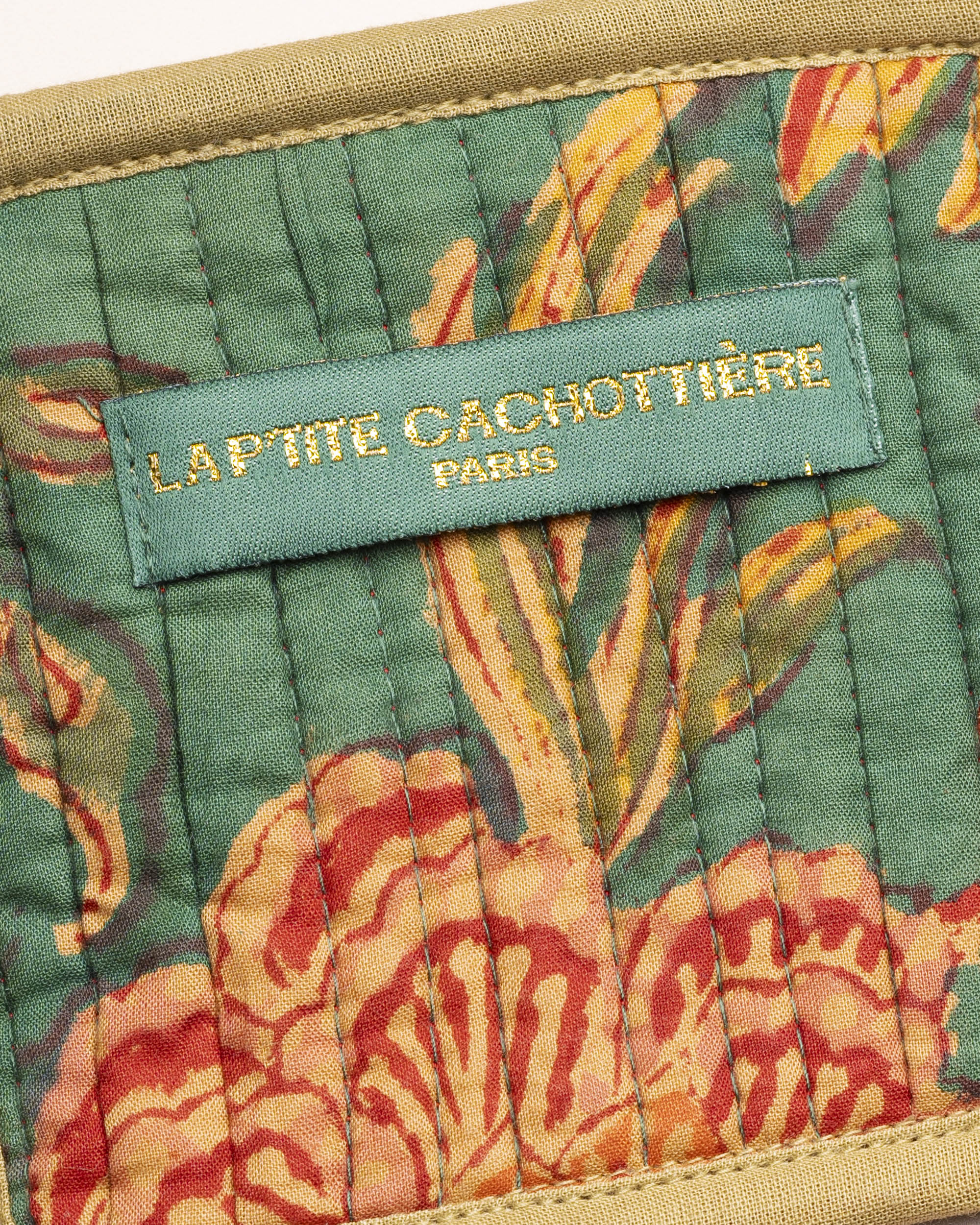 La Ptite Cachottière | Leather Pouch - Compact Clutch Green - Image 2