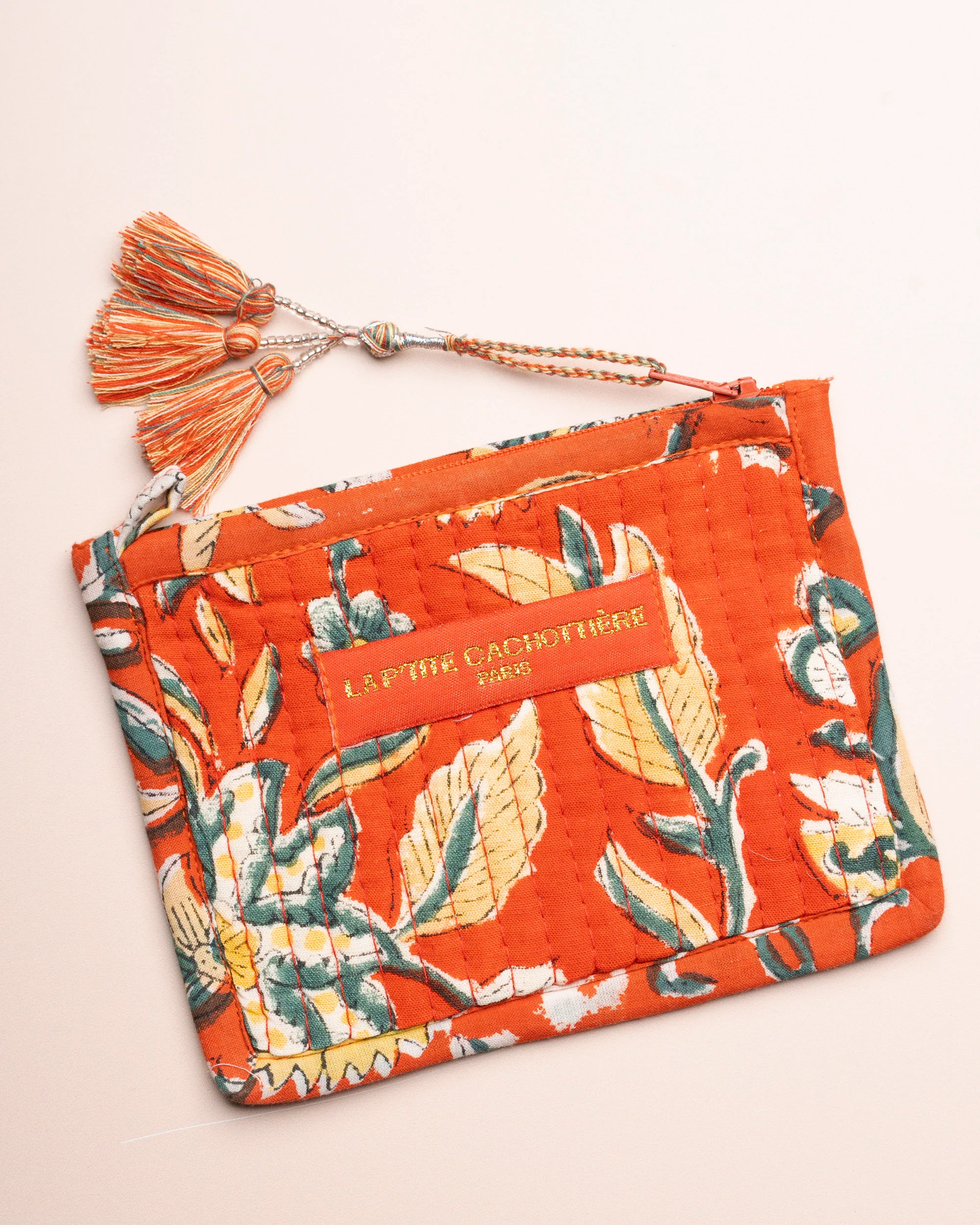 La Ptite Cachottiere | Leather Cylinder Pouch Red
