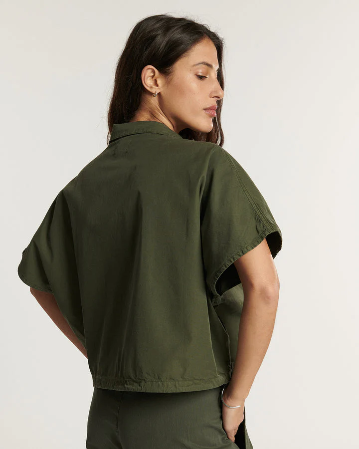 Lab Dip | Deva Popeline Shirt - Khaki - Image 4