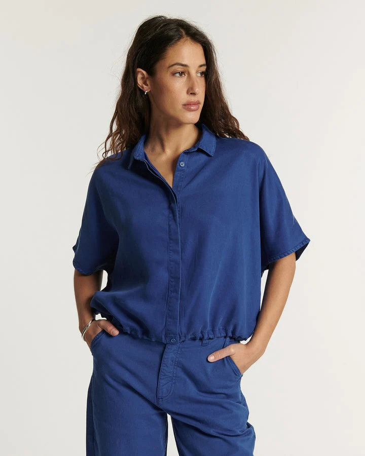 Lab Dip | Deva Tencel Blouse - Blue Outre-Mer - Image 3