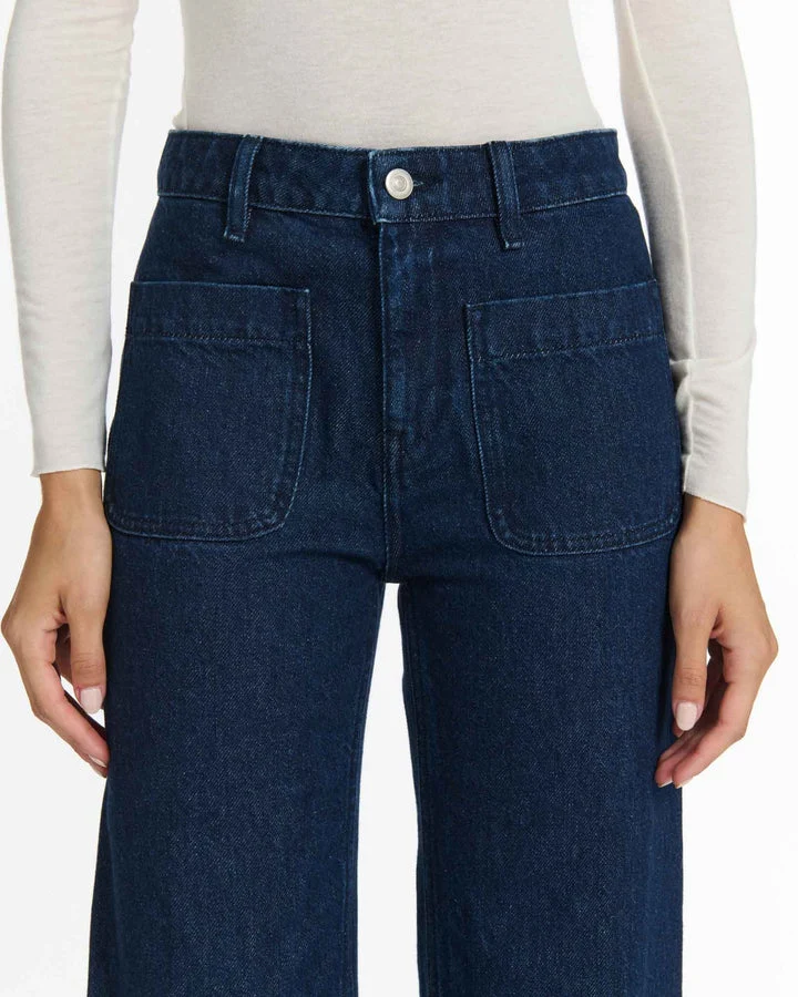 Lab Dip | Nina Flare Jeans in Denim - Mid-Rise Brut - Image 3