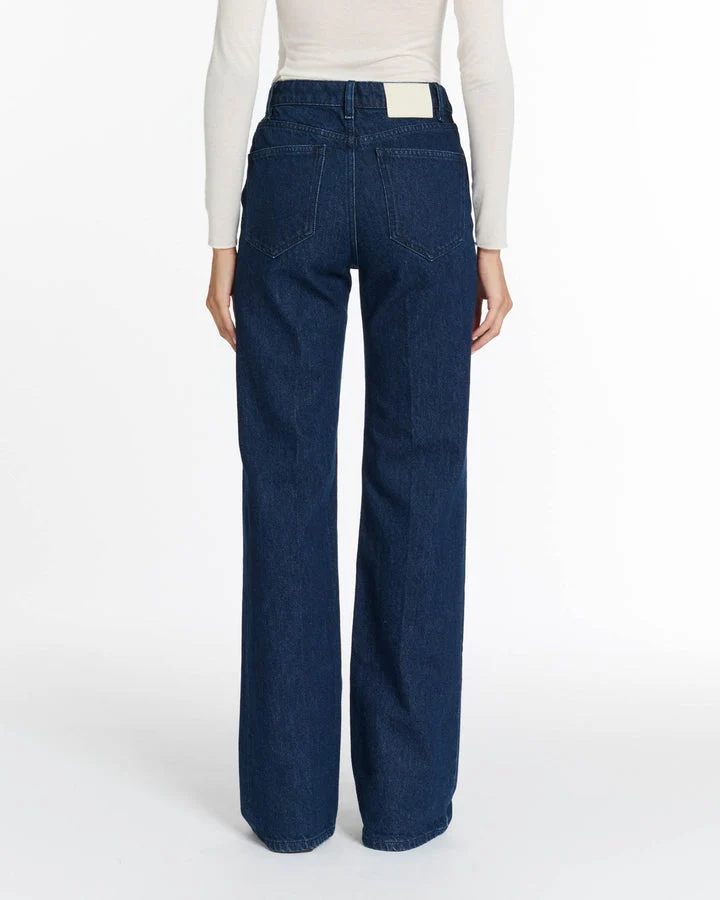 Lab Dip | Nina Flare Jeans in Denim - Mid-Rise Brut - Image 4