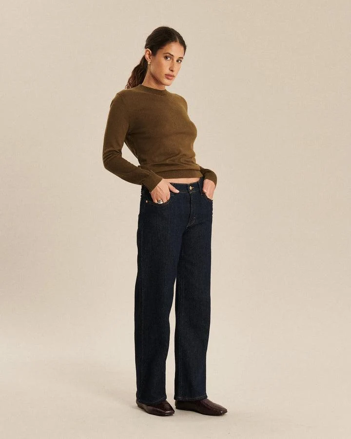 Lab Dip | Romy 3D Denim Straight Jean - Dark-Blue - Image 2