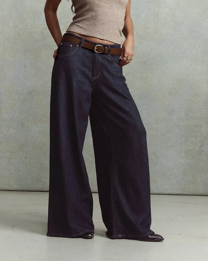 Lab Dip | York Denim 3D Wide-Leg Jean - Dark-Blue - Image 2