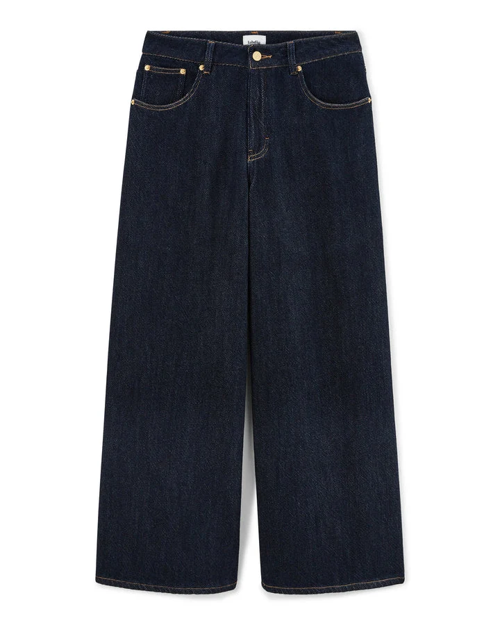 Lab Dip | York Denim 3D Wide-Leg Jean - Dark-Blue - Image 4