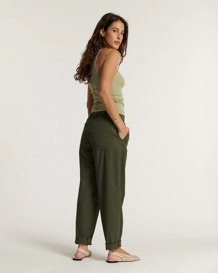 Lab Dip | Milpa Popeline Carrot Pants - Khaki - Image 2