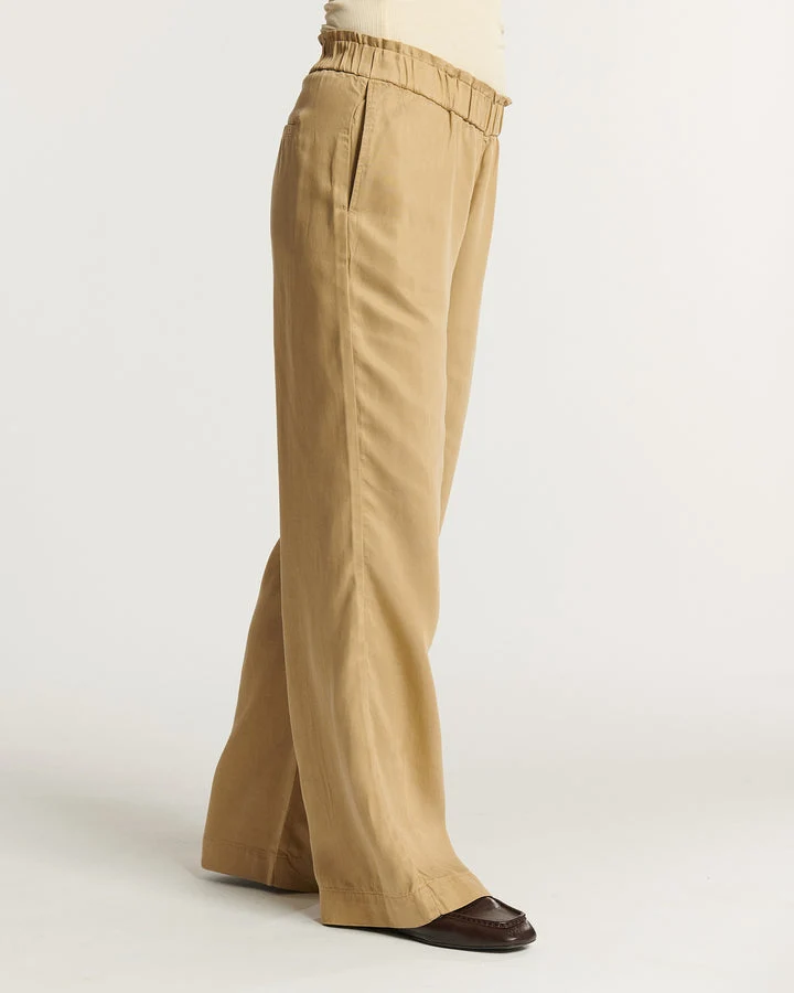 Lab Dip | Napa Tencel Straight Wide Trousers Praline - Image 4
