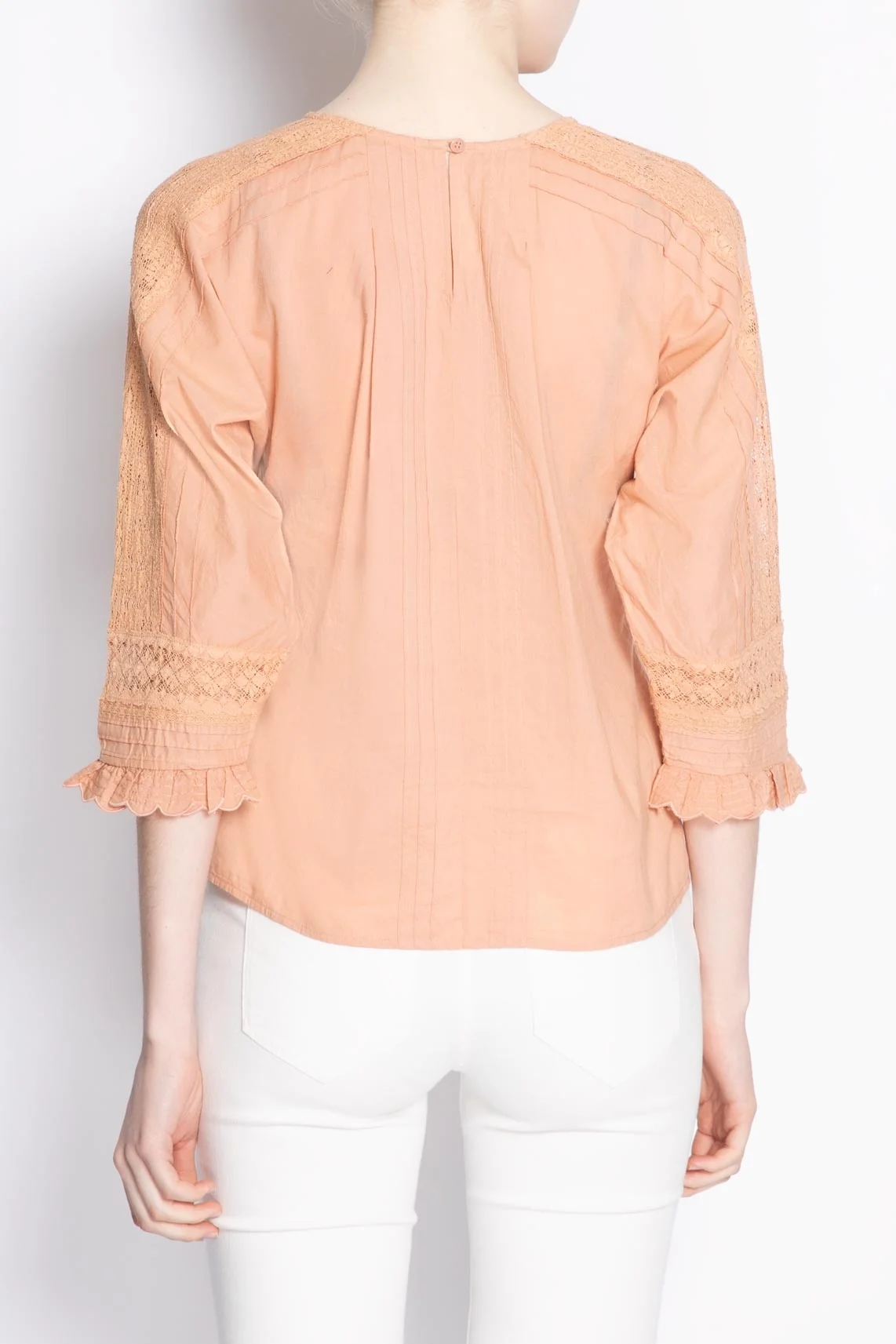 Vanessa Bruno | Lace Pintuck Blouse - Navy - Image 3