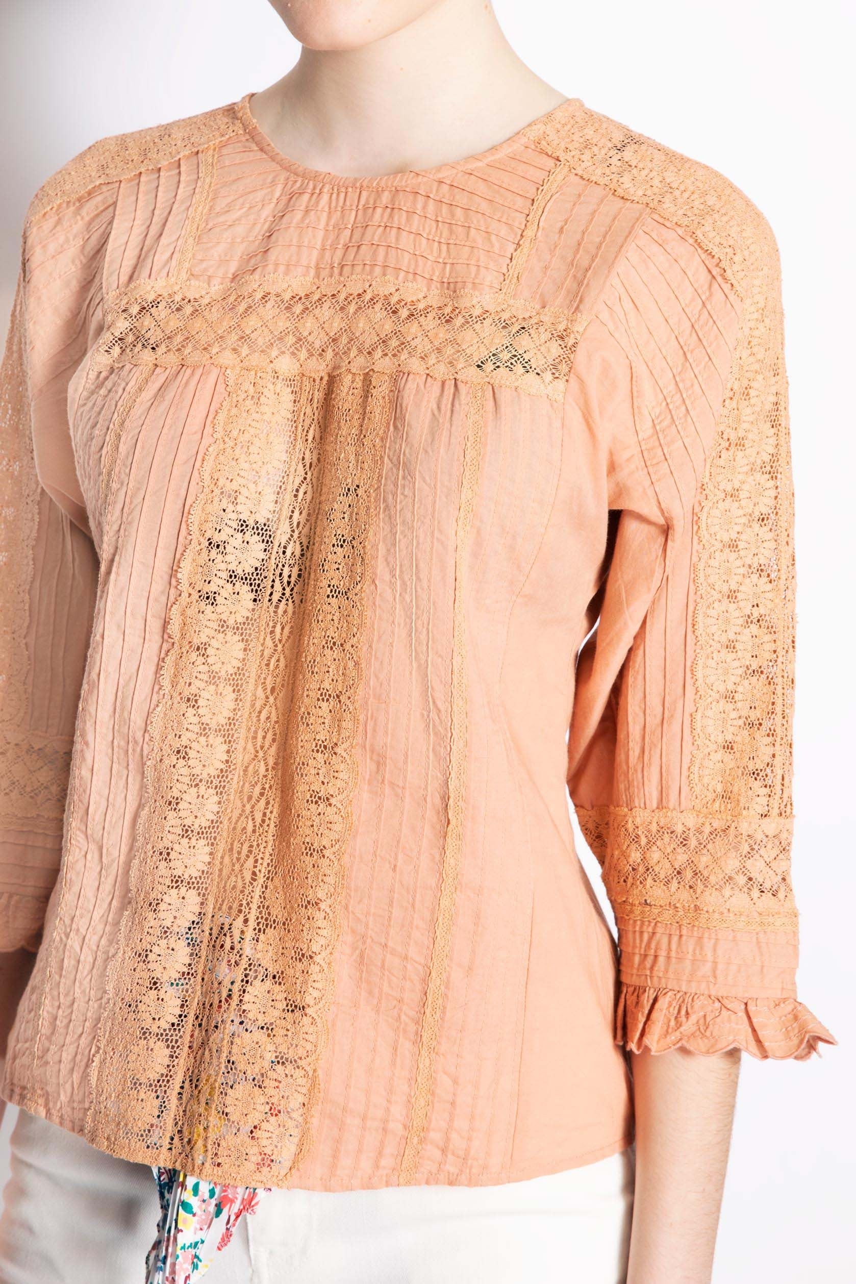 Vanessa Bruno | Lace Pintuck Blouse - Navy - Image 4