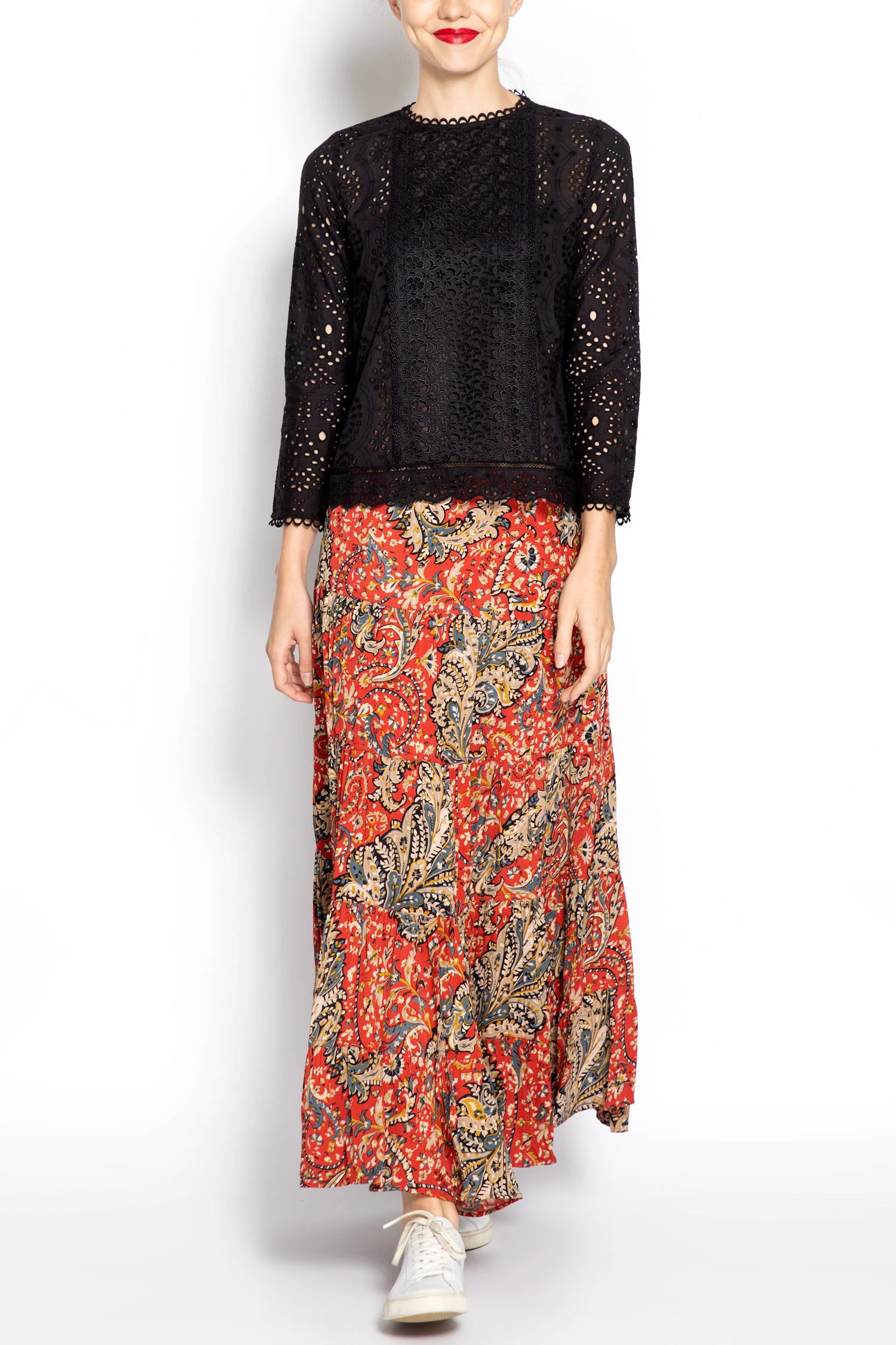 Vanessa Bruno | Lace Wide Blouse - Black - Image 4