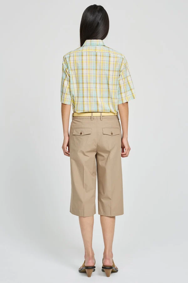 Laurence Bras | Shirt Costi Oversized Checked Cotton Yellow-Checks - Image 5