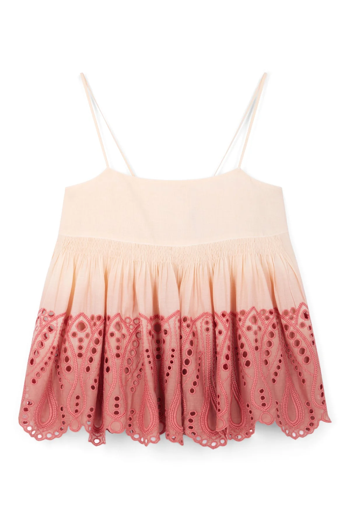 Leon & Harper | Cidji Tie-Dye Cotton Blouse - Coral