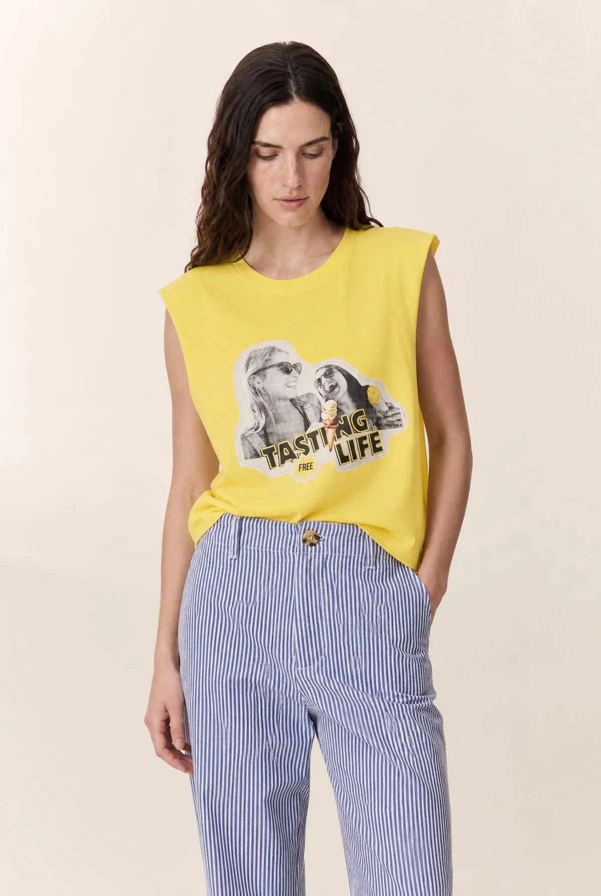 Leon & Harper | Graphic Dode Tank in Tasty Yellow - Image 2