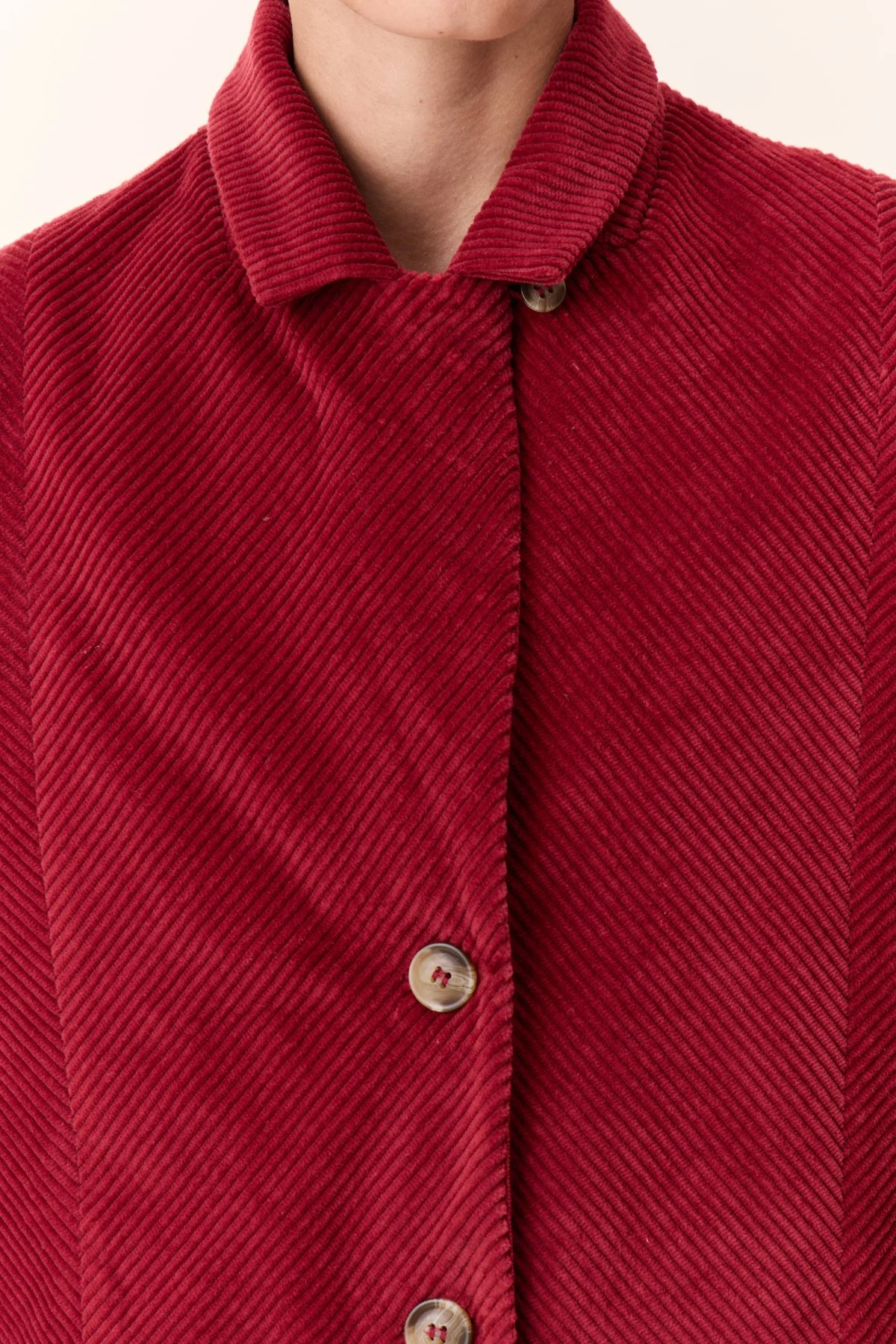 Leon & Harper | Viviane Wide-Wale Corduroy Jacket - Berry - Image 3