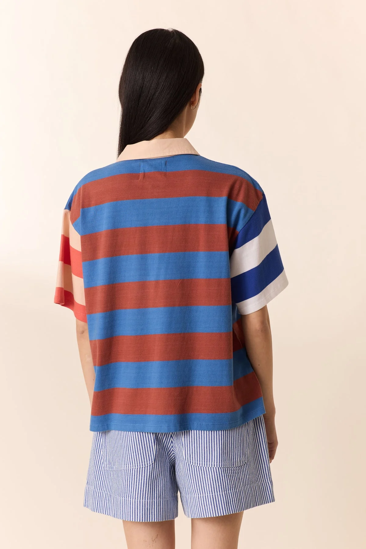 Leon & Harper | Salty Striped Graphic Tee - color Organic Cotton Multi - Image 4