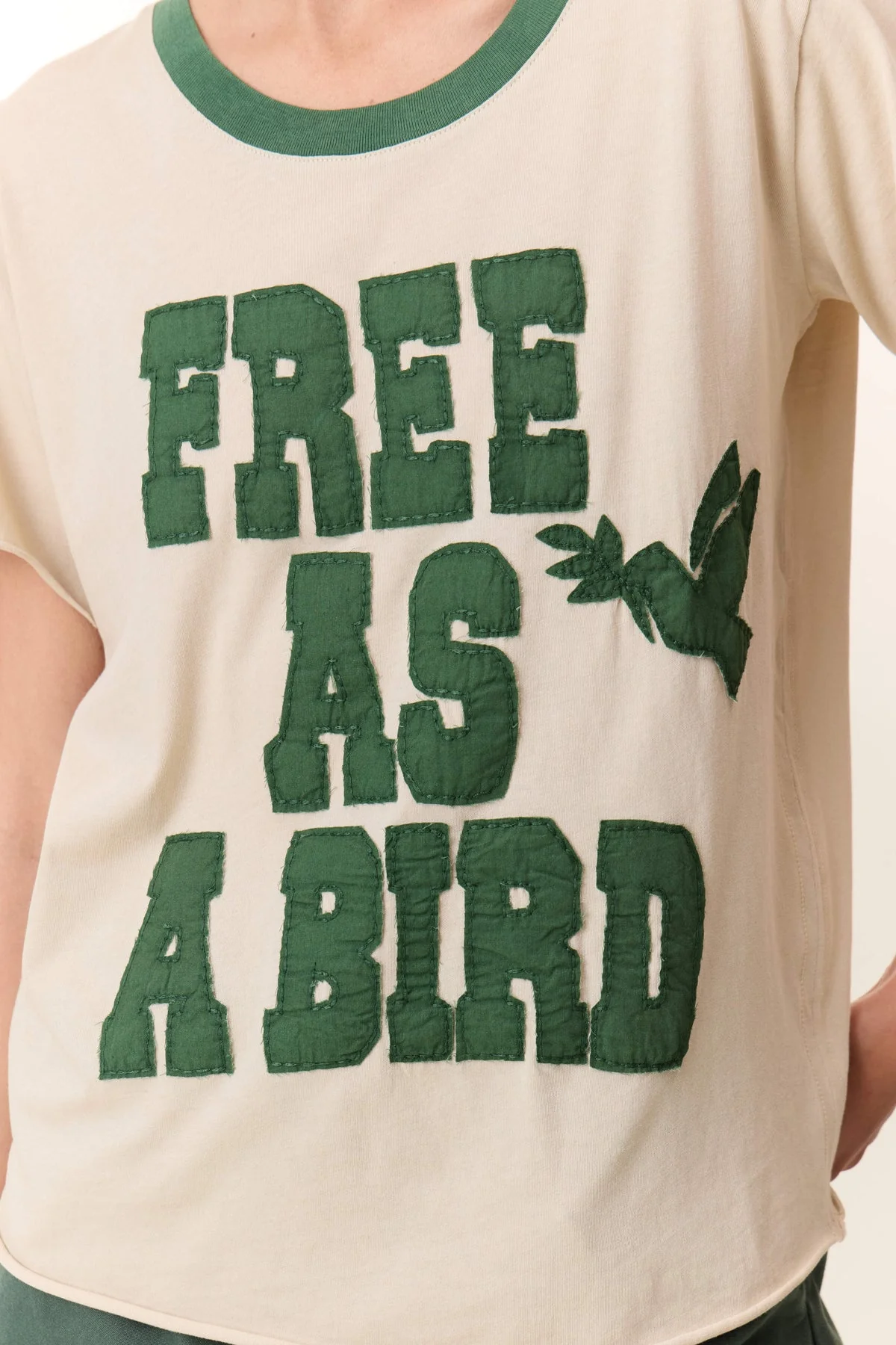 Leon & Harper | Toro Bird Organic Cotton T-Shirt - Loose Fit Ciment - Image 3