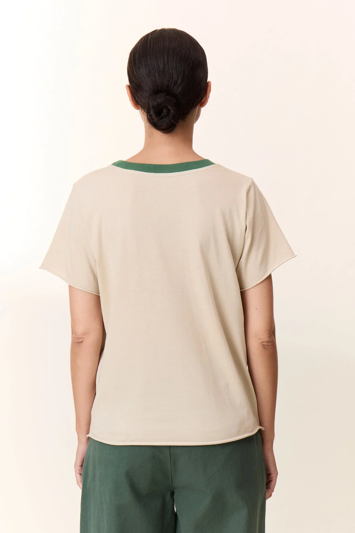 Leon & Harper | Toro Bird Organic Cotton T-Shirt - Loose Fit Ciment - Image 6