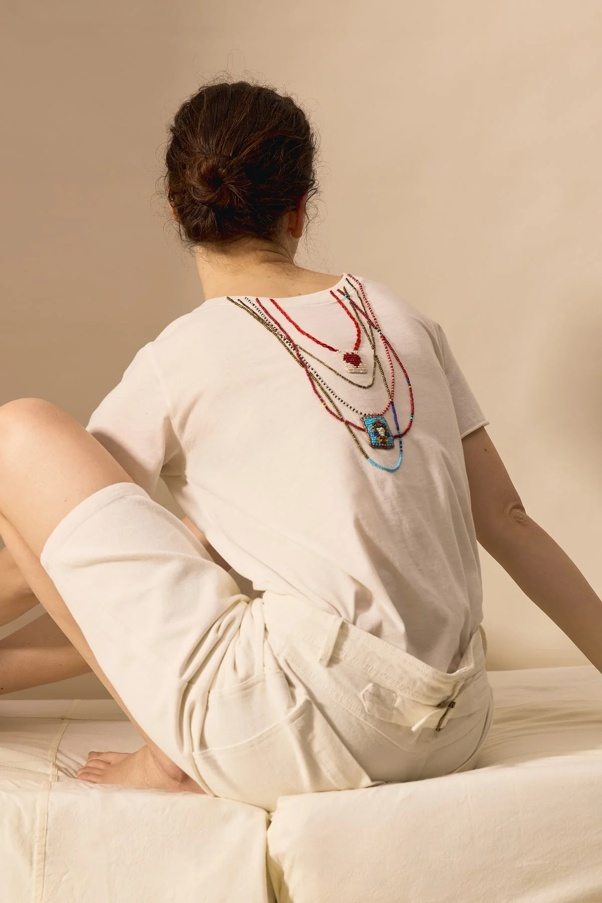 Leon & Harper | Lightweight Organic Cotton Jersey Tee - Off-White - Image 2