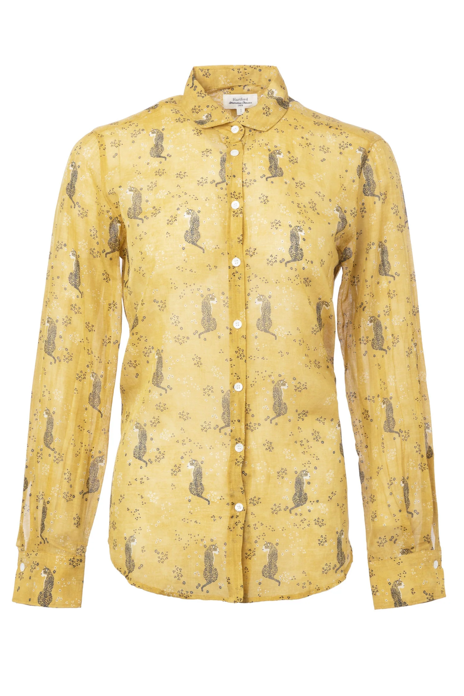 Hartford | Leopard Printed Classic Shirt - Crisp Cotton Poplin - Image 6