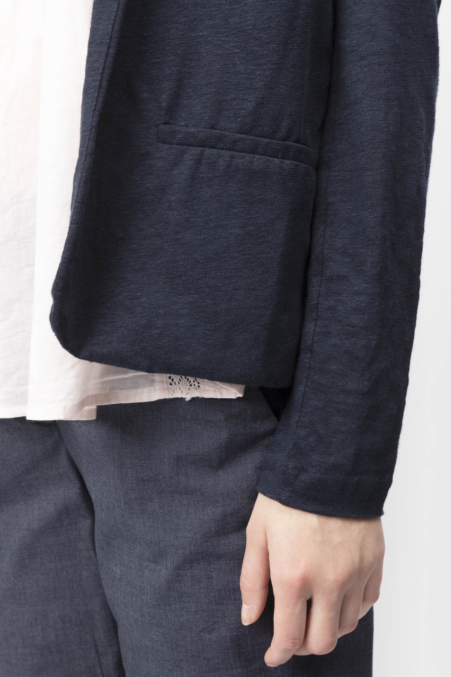 Majestic | Linen Blend Knit Blazer - Soft Tailored Jacket - Image 3