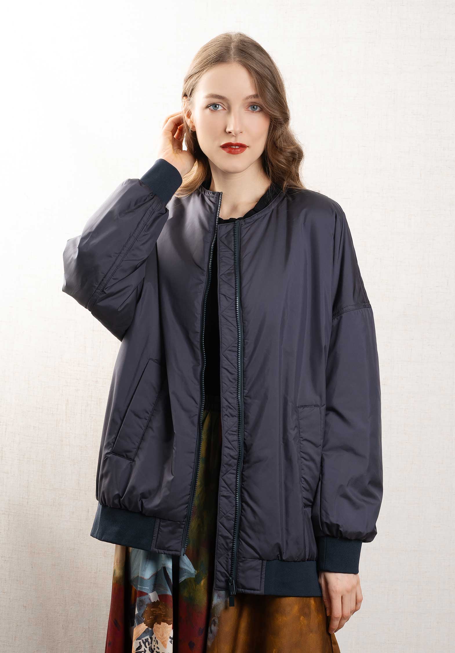 Lis Lareida | Giovanna Oversized Coat - Dark-Navy