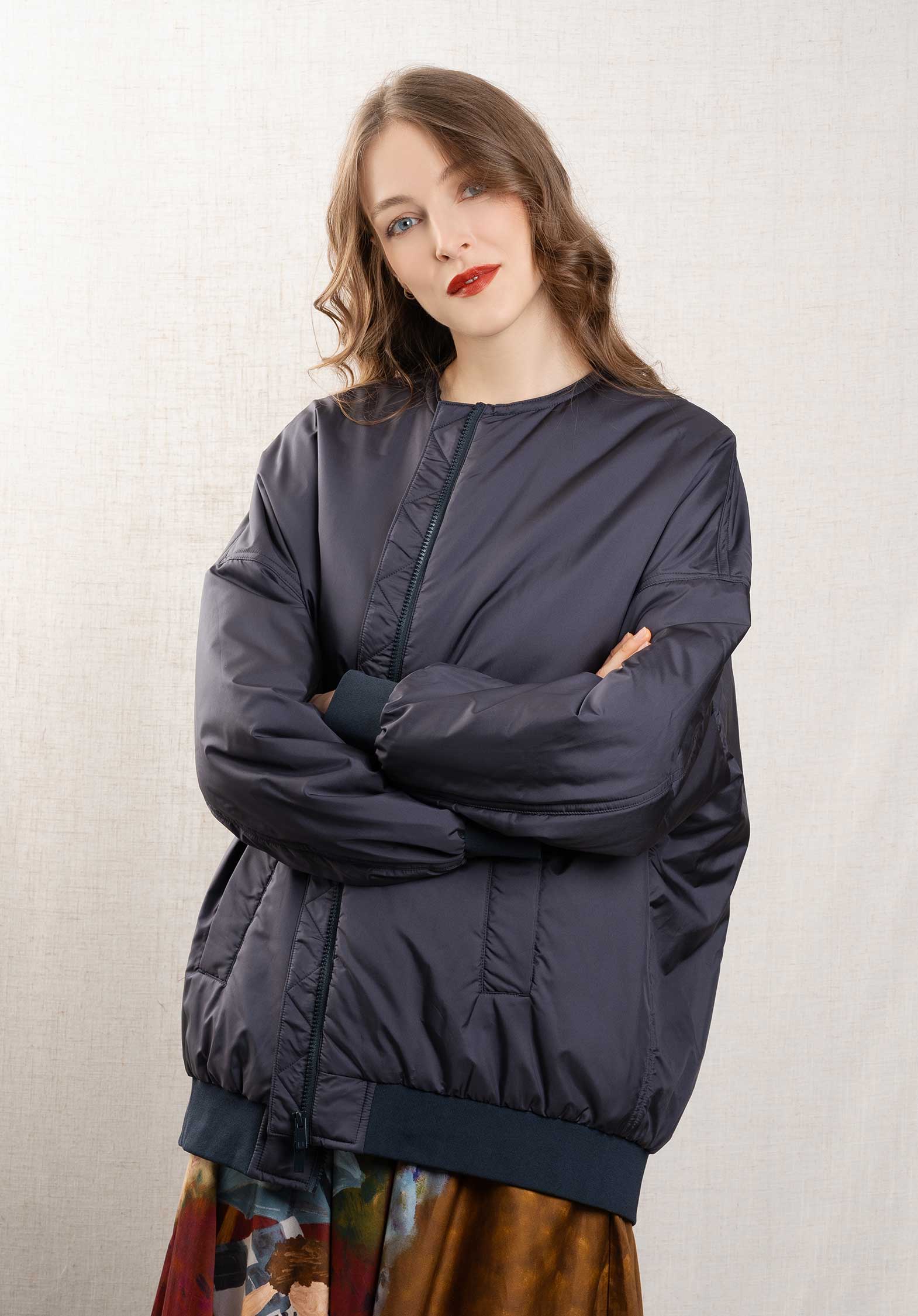 Lis Lareida | Giovanna Oversized Coat - Dark-Navy - Image 2