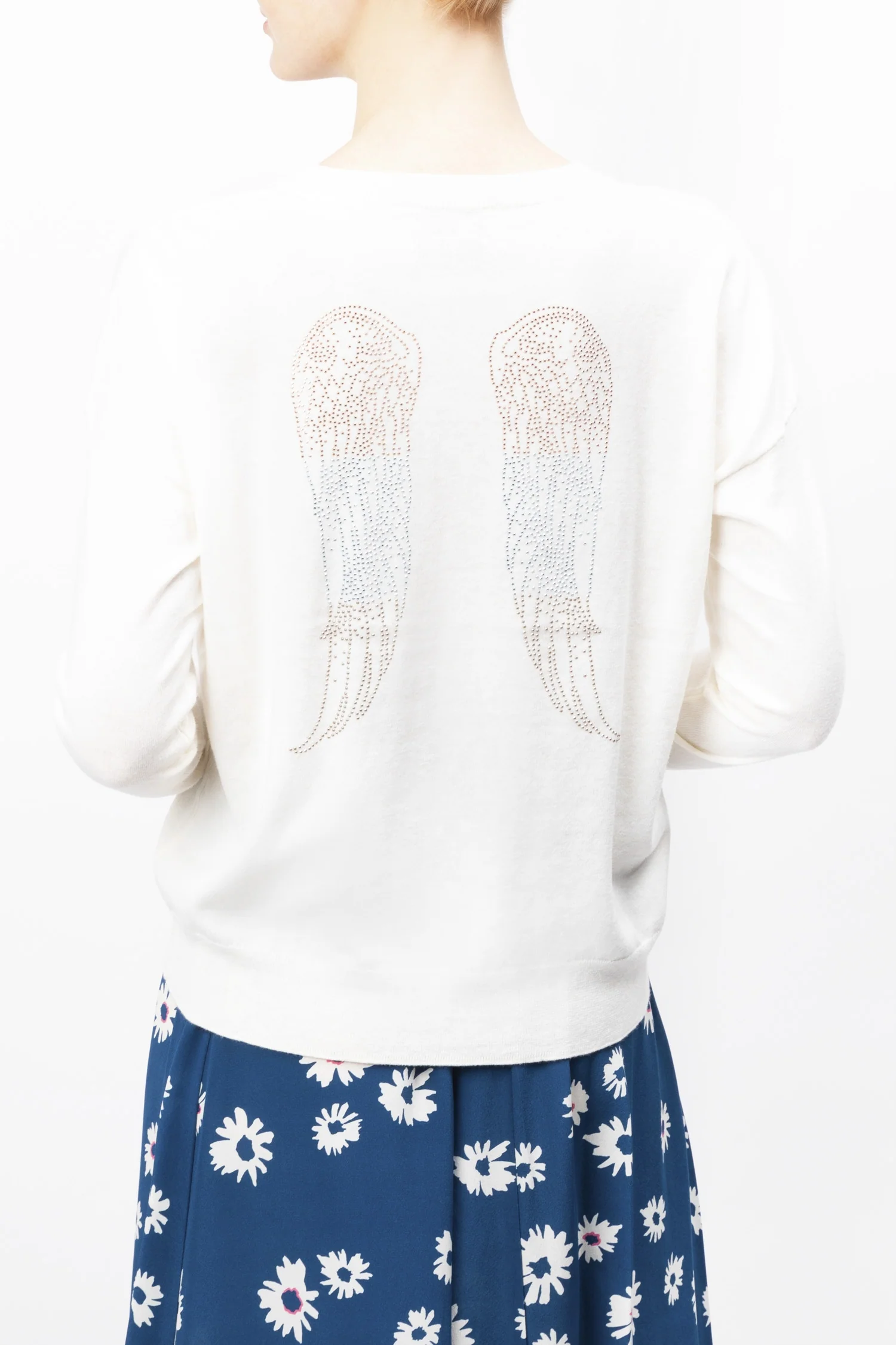 Berenice | Long-Sleeved Cotton Cashmere Blend Sweater - Beige - Image 10