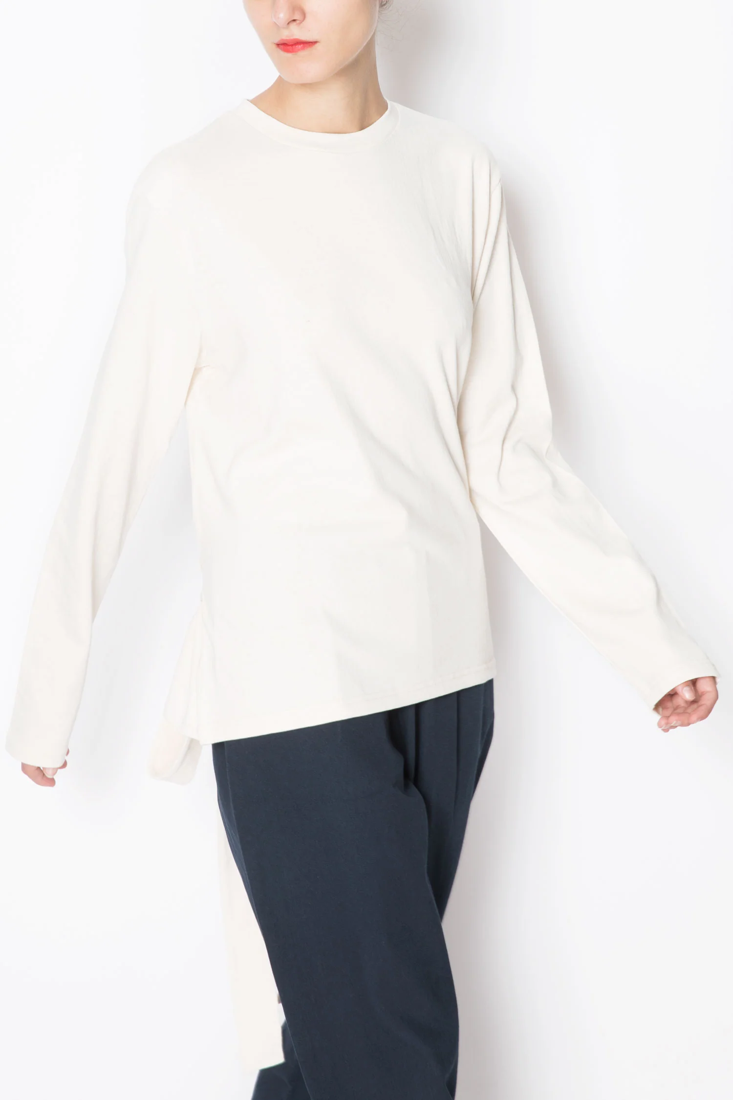 Neul | Long-sleeved Tied Tunic in Pastel Cotton - Image 3