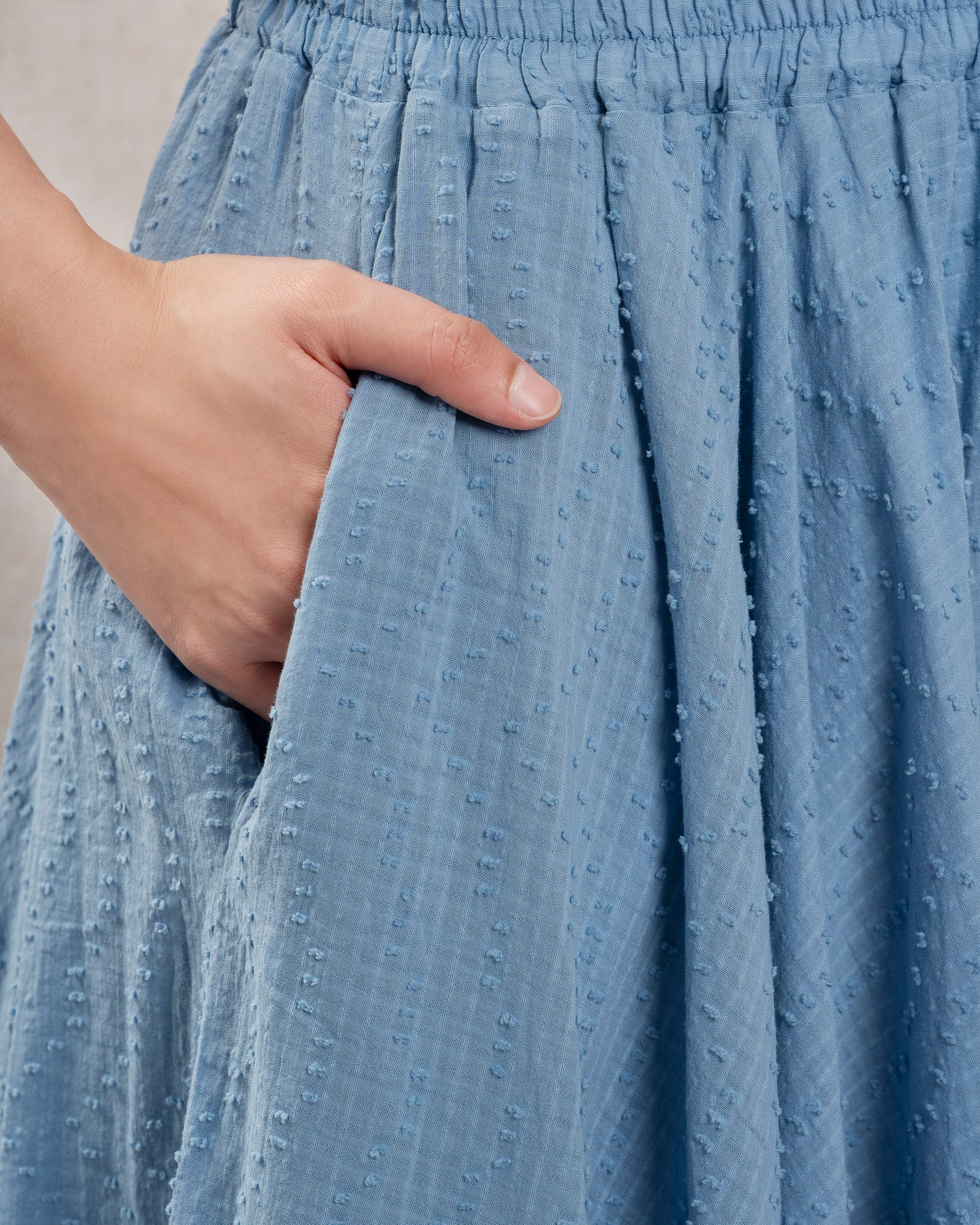 Lucie Nicole | A-Line Skirt - Mid-Length Light-Blue - Image 4