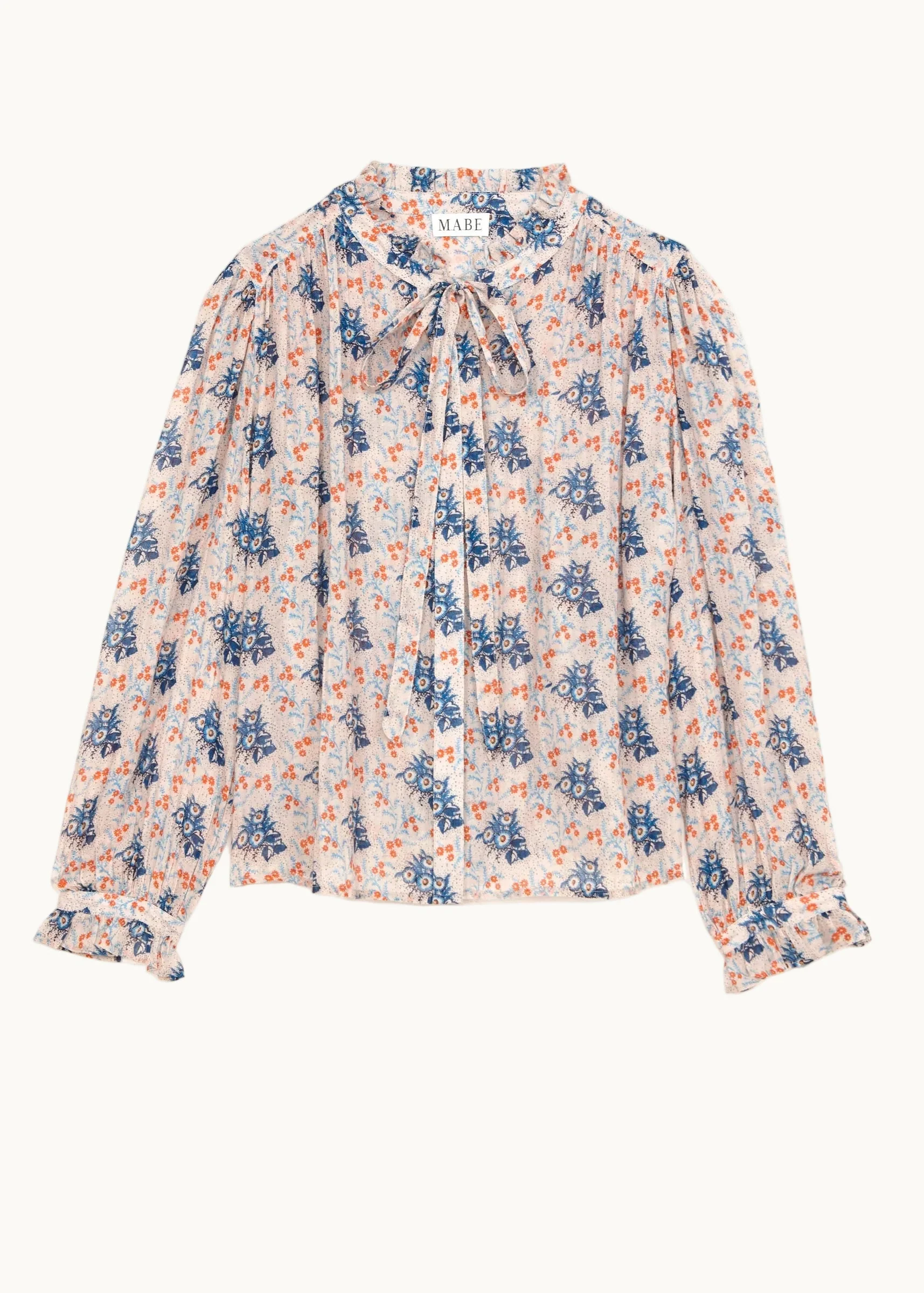 Mabe | Aster Floral Cotton Blouse with Peter Pan Collar Multi - Image 4