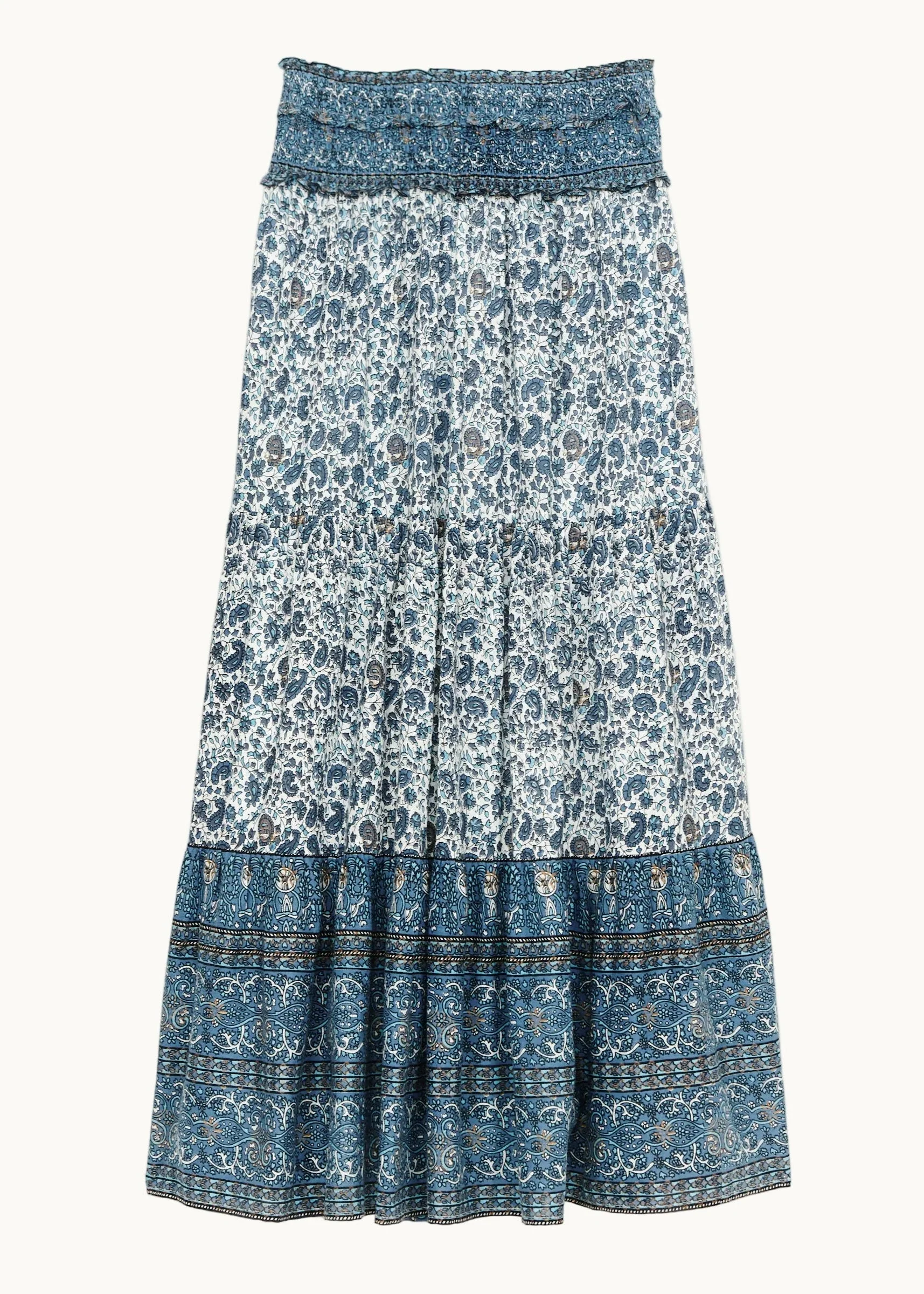 Mabe | Esti Maxi Skirt in Blockprint Blue - Image 4