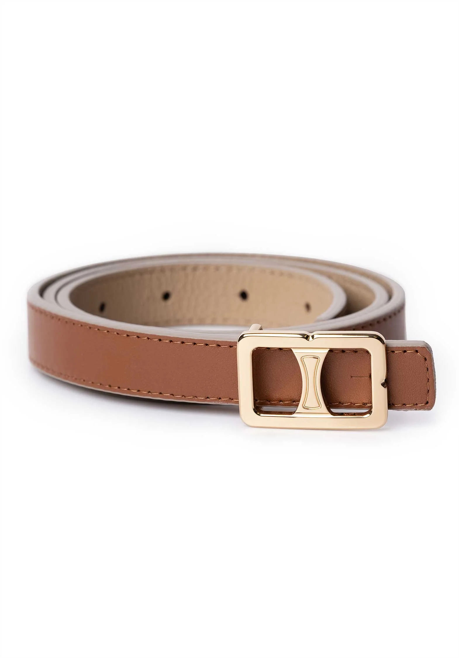 Maison Boinet | Calfskin Belt - Brown Havane-Gabardin