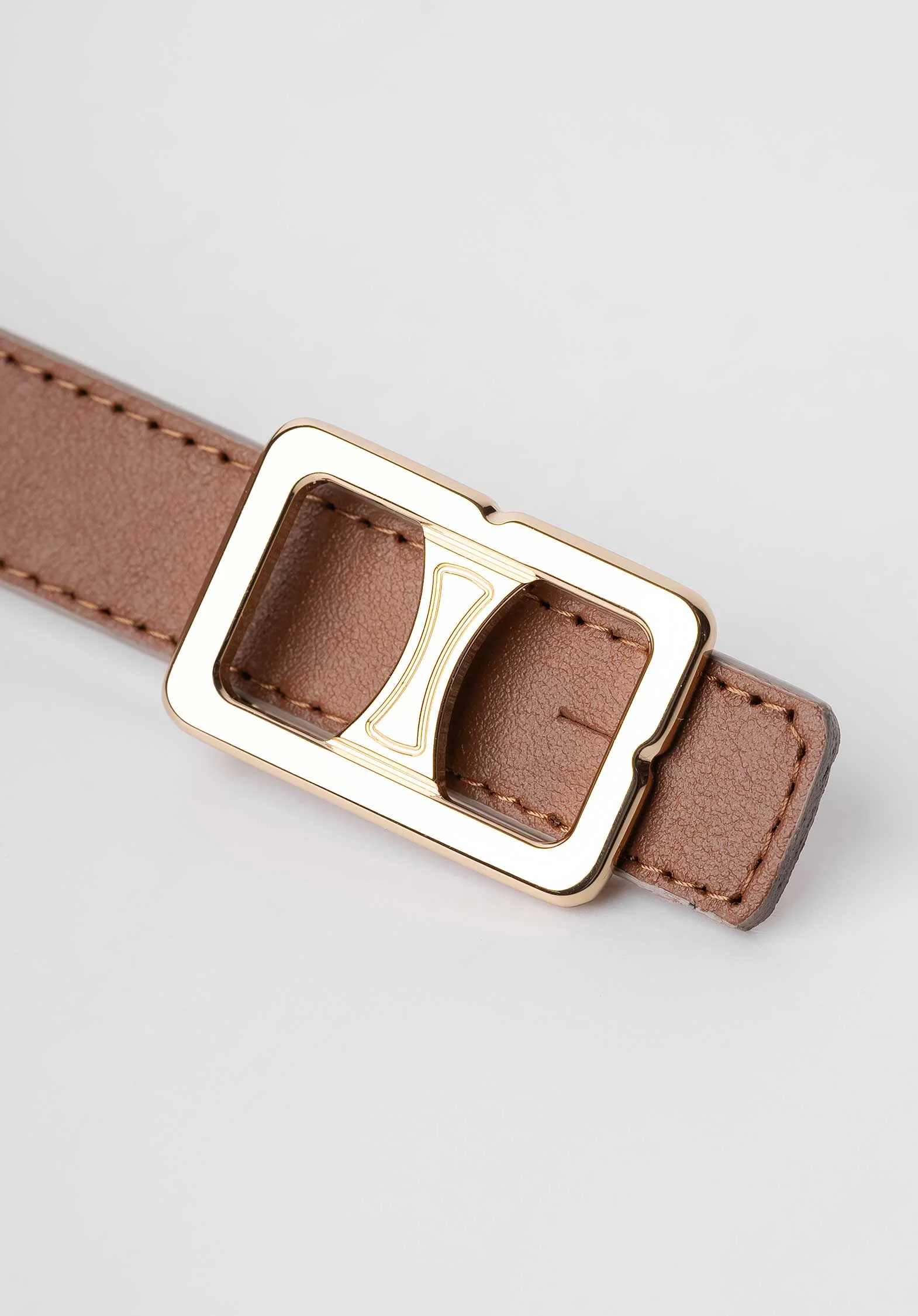 Maison Boinet | Calfskin Belt - Brown Havane-Gabardin - Image 3